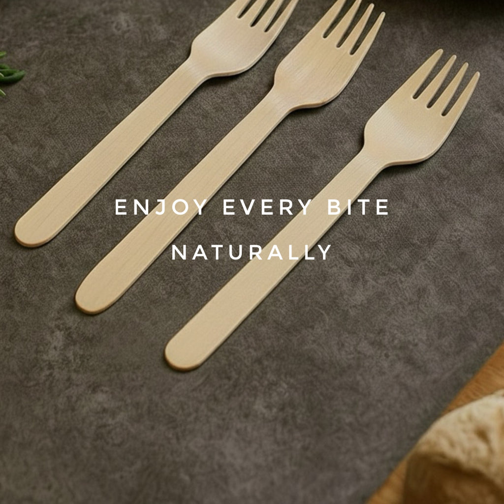 Forestroot Disposable Wooden Forks, 120 Pcs – Eco-Friendly Biodegradable Compostable Wooden Cutlery, Smooth & Splinter-Free Utensils for Parties, Picnics, Weddings, Camping & Catering