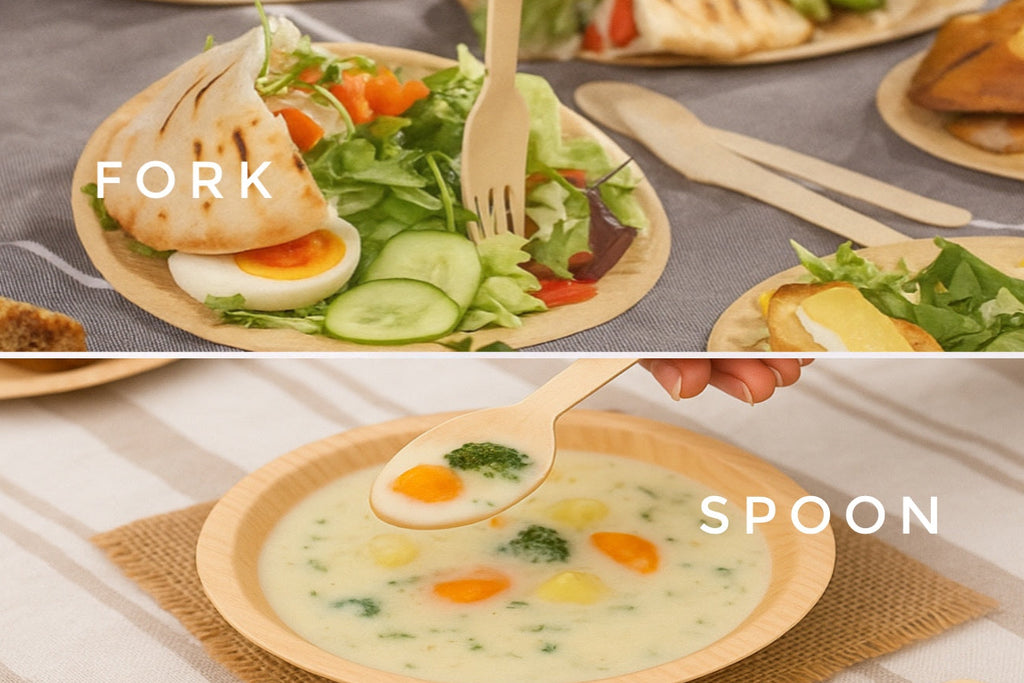 Forestroot Wooden Cutlery Set, 300 Pcs (120 Forks, 90 Spoons, 90 Knives) Eco-Friendly Disposable Wooden Utensils, Plastic-Free Compostable Party Cutlery, Sturdy & Smooth for Events, Picnics & Catering