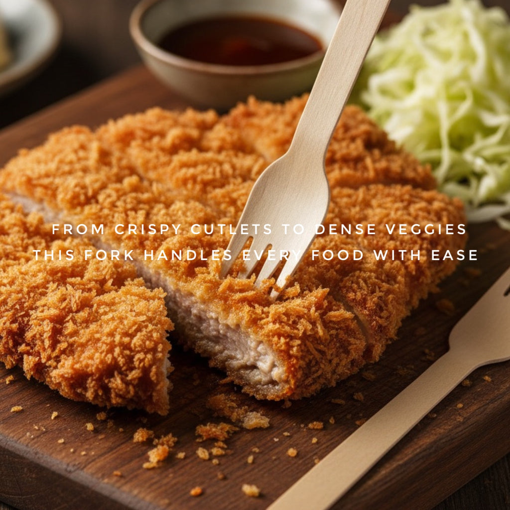 Forestroot Disposable Wooden Forks, 120 Pcs – Eco-Friendly Biodegradable Compostable Wooden Cutlery, Smooth & Splinter-Free Utensils for Parties, Picnics, Weddings, Camping & Catering