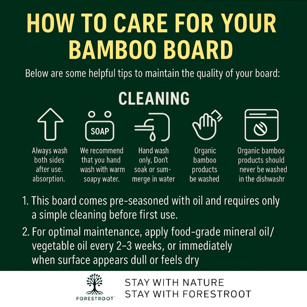 Forestroot Bamboo Cutting Board Set – 3-Piece Wooden Kitchen Boards for Meal Prep & Serving – Durable Bamboo with Deep Juice Groove & Side Handles – Great for Meat, Vegetables & Charcuterie(Brown)