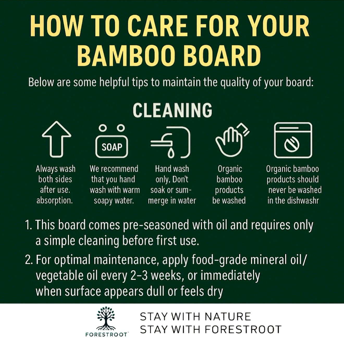 Forestroot Bamboo Cutting Board Set – 3-Piece Wooden Kitchen Boards for Meal Prep & Serving – Durable Bamboo with Deep Juice Groove & Side Handles – Great for Meat, Vegetables & Charcuterie(Brown)