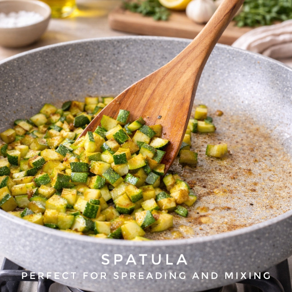 Forestroot 9-Piece Wooden Cooking Utensil Set – Premium Wood Kitchenware for Nonstick Cookware, Heat-Resistant & Durable Wooden Spoons and Spatulas – Eco-Friendly Kitchen Tools for Stirring & Serving