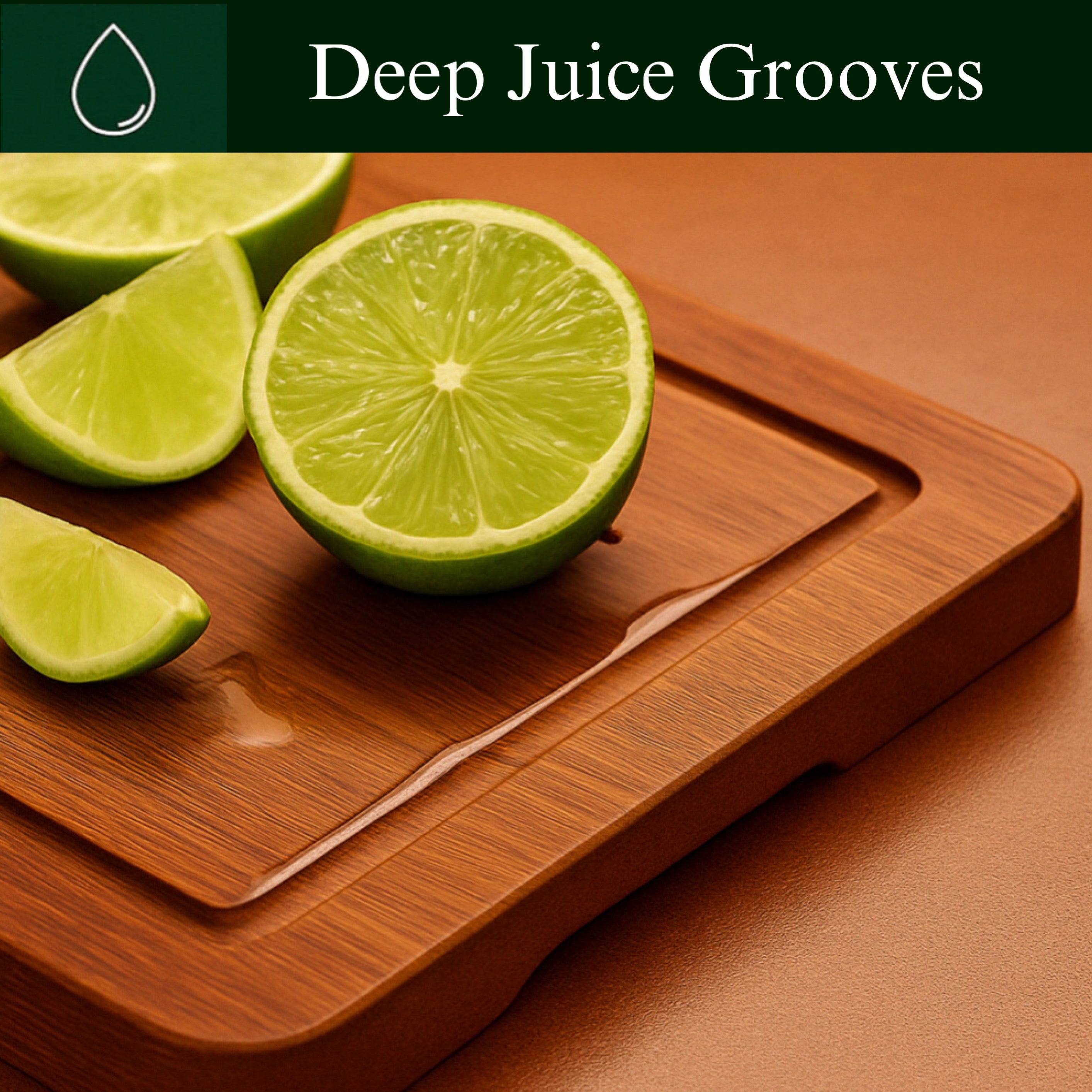 Forestroot Bamboo Cutting Board Set – 3-Piece Wooden Kitchen Boards for Meal Prep & Serving – Durable Bamboo with Deep Juice Groove & Side Handles – Great for Meat, Vegetables & Charcuterie(Brown)