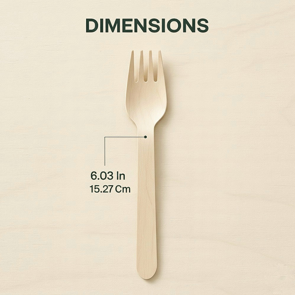 Forestroot Disposable Wooden Forks, 120 Pcs – Eco-Friendly Biodegradable Compostable Wooden Cutlery, Smooth & Splinter-Free Utensils for Parties, Picnics, Weddings, Camping & Catering